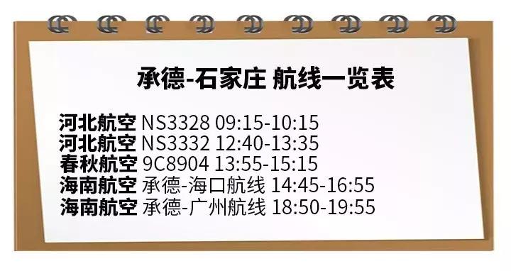 承德机场开通了哪些航线,承德机场航线有哪些