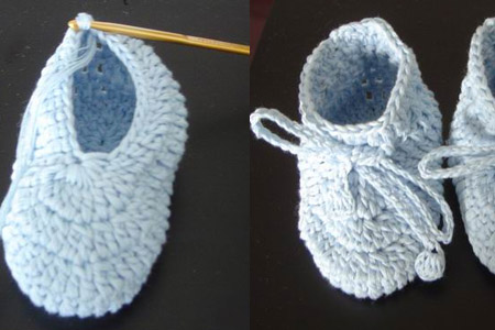 宝妈手工编织宝宝鞋教程,百天宝宝手工编织鞋帽