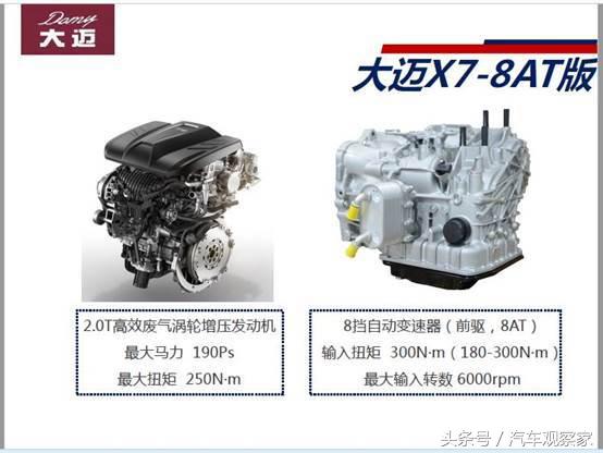 大迈x7泰山版,大迈x7黄山型