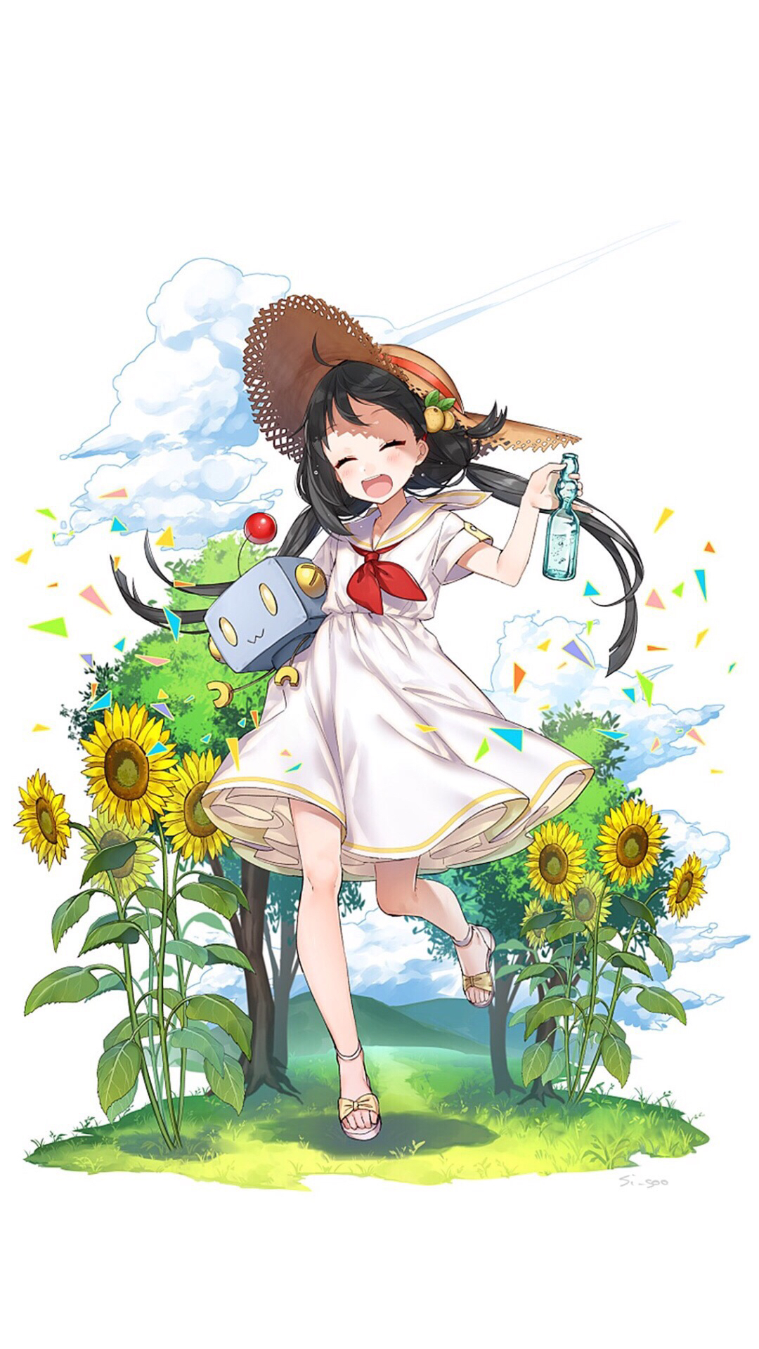 唯美锁屏壁纸图片大全少女心,向日葵唯美壁纸锁屏图片