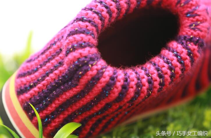 小辫子花棉鞋起针说明,中间蝴蝶花棉鞋详细教程