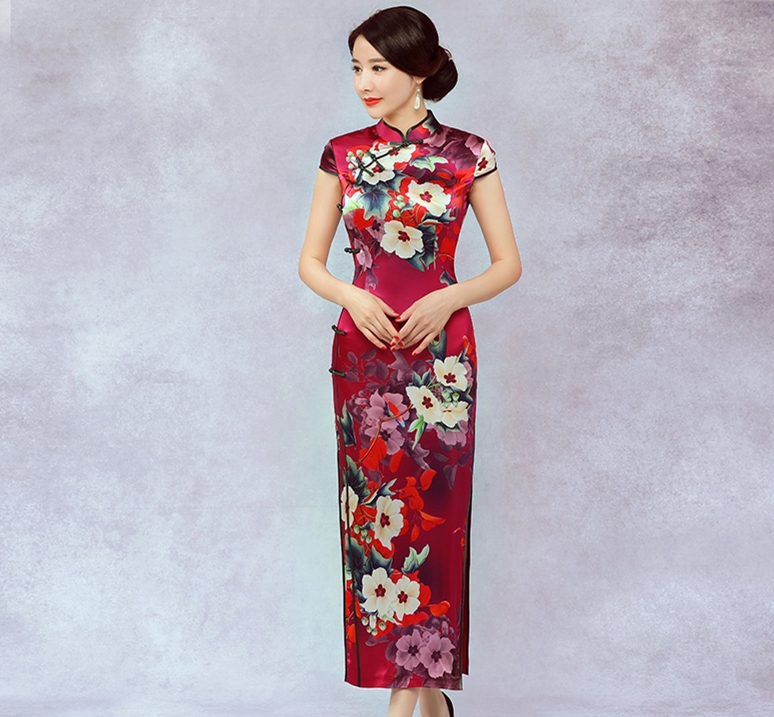 中国风复古金丝绒旗袍神韵,一袭旗袍显示柔美