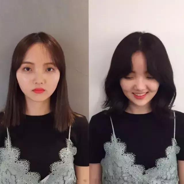 刘海图片女显脸小,有刘海扎发显脸小