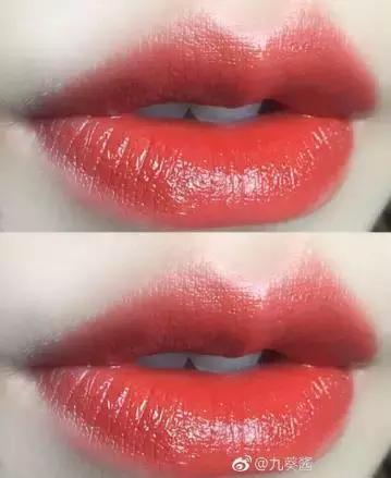 枫叶砖红色带着红棕调的口红,枫叶脏橘色口红