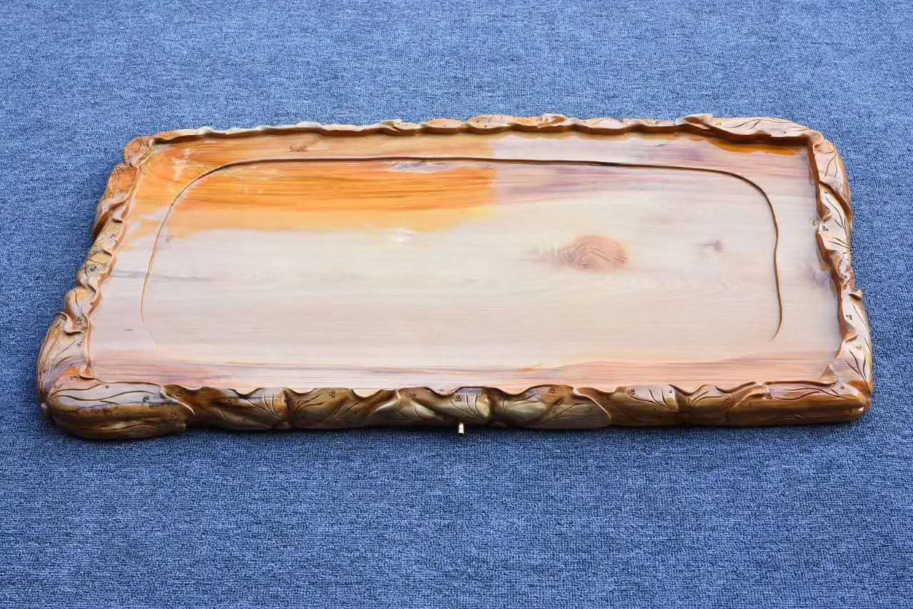 这才是真正的高端茶具,崖柏茶盘文玩