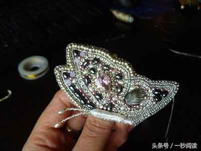 淡水珍珠串珠蝴蝶,羽毛串珠珍珠胸针