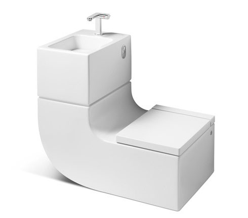 头一次见带洗漱盆的马桶，一年能节省好多水费