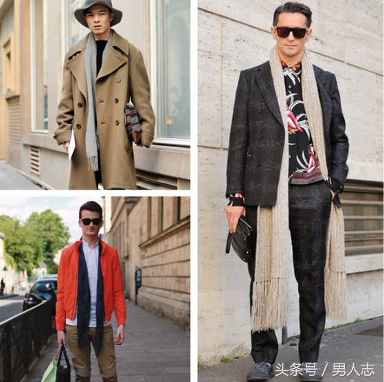 比较长的男围巾怎么戴才好看,毛线围脖怎么打男士围巾