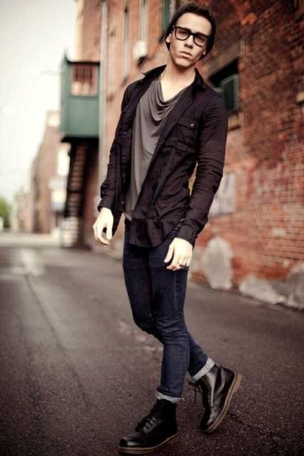 drmartens马丁靴棕色搭配,drmartens马丁靴穿搭