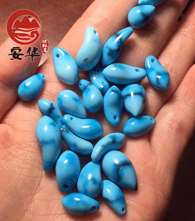 绿松石3mm小米珠搭配图,安华绿松石旗舰店