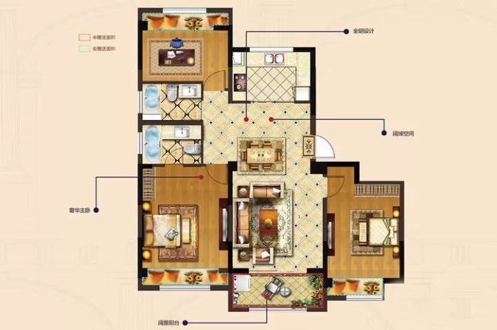 华建art上院二手房,华建art上院107平米样板房