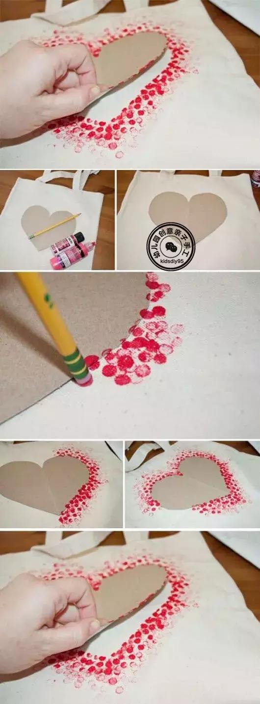 感恩节幼儿园孩子对父母的爱心图,感恩节毛线手工简单又漂亮