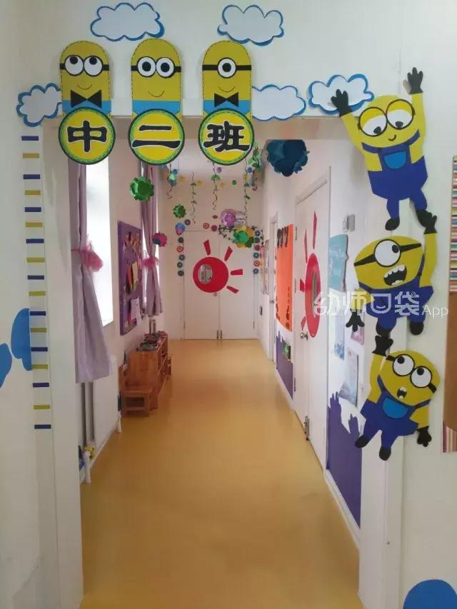 美出天际!幼儿园用小黄人、小猪佩琦、哆啦A梦、米奇做环境