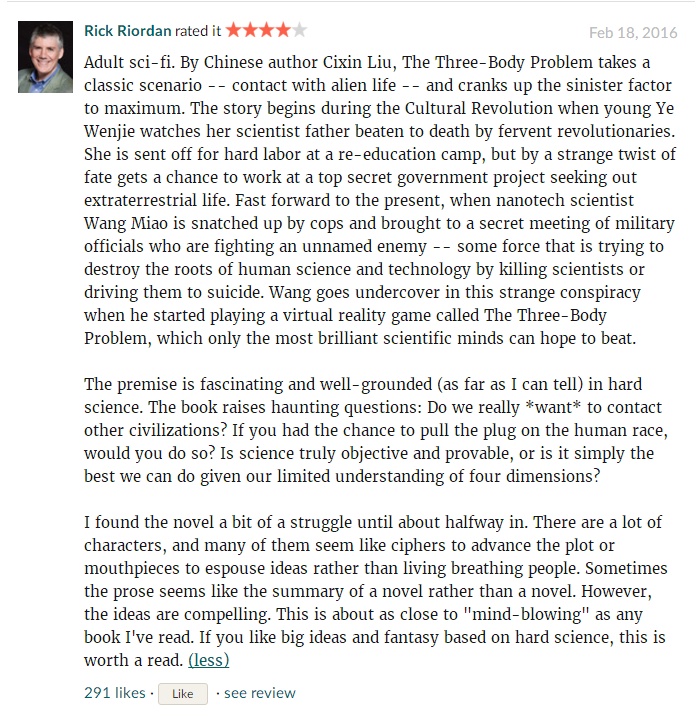 三体一书的细节,国外怎么评价三体小说