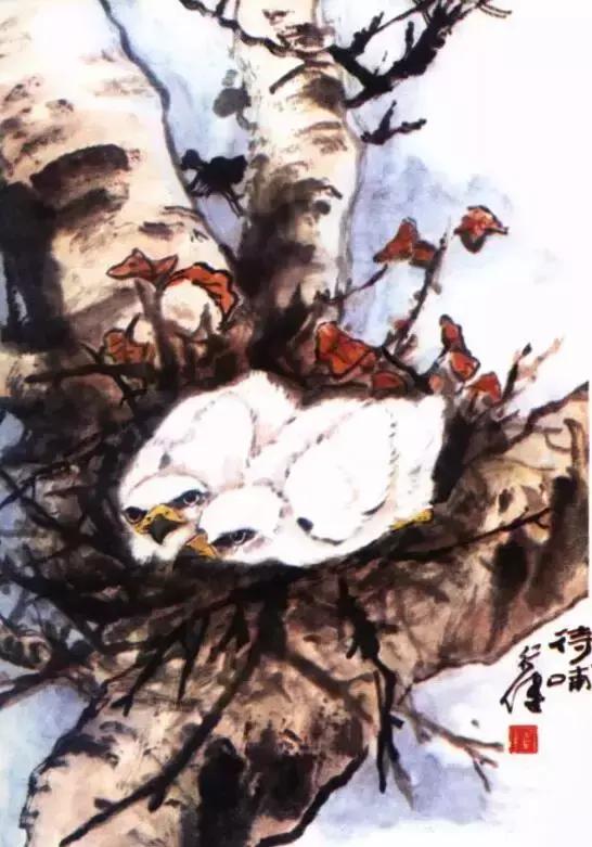 国画写实鹰怎么画,国画画鹰的技法