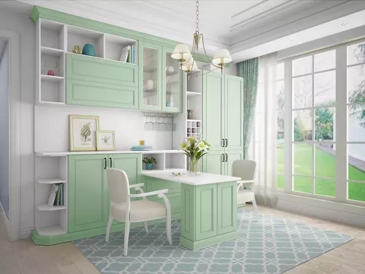 1.8米餐边酒柜效果图,100款酒柜效果图带玻璃门