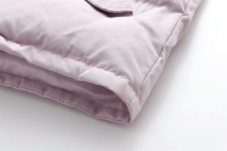 立领大口袋白羽绒马甲,立领双口袋羽绒马甲