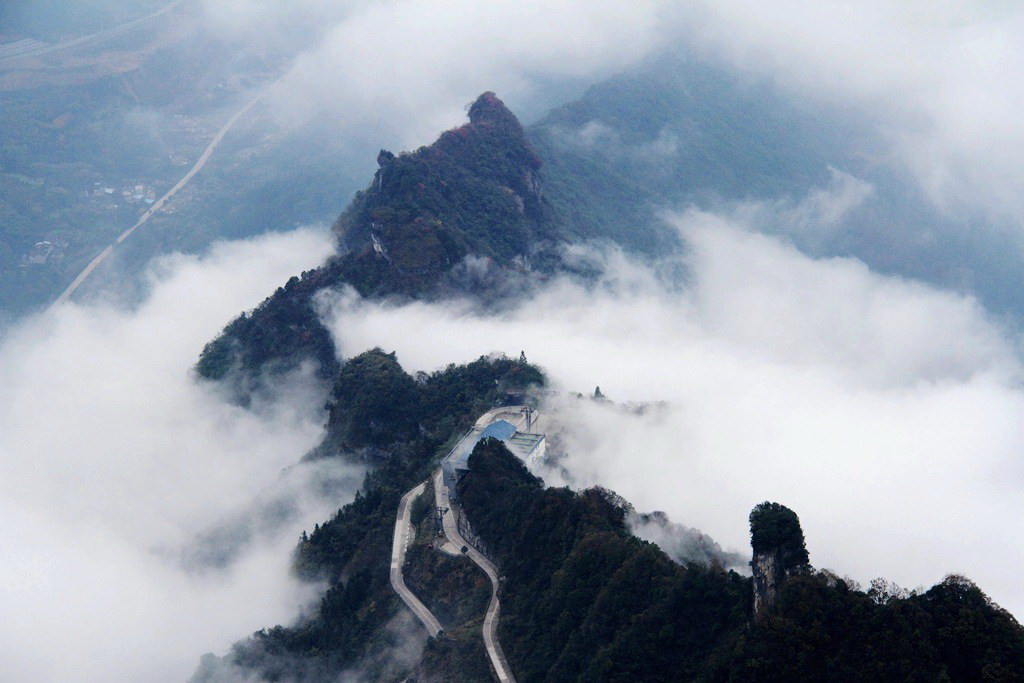 天门山景区观景,天门山生态景区