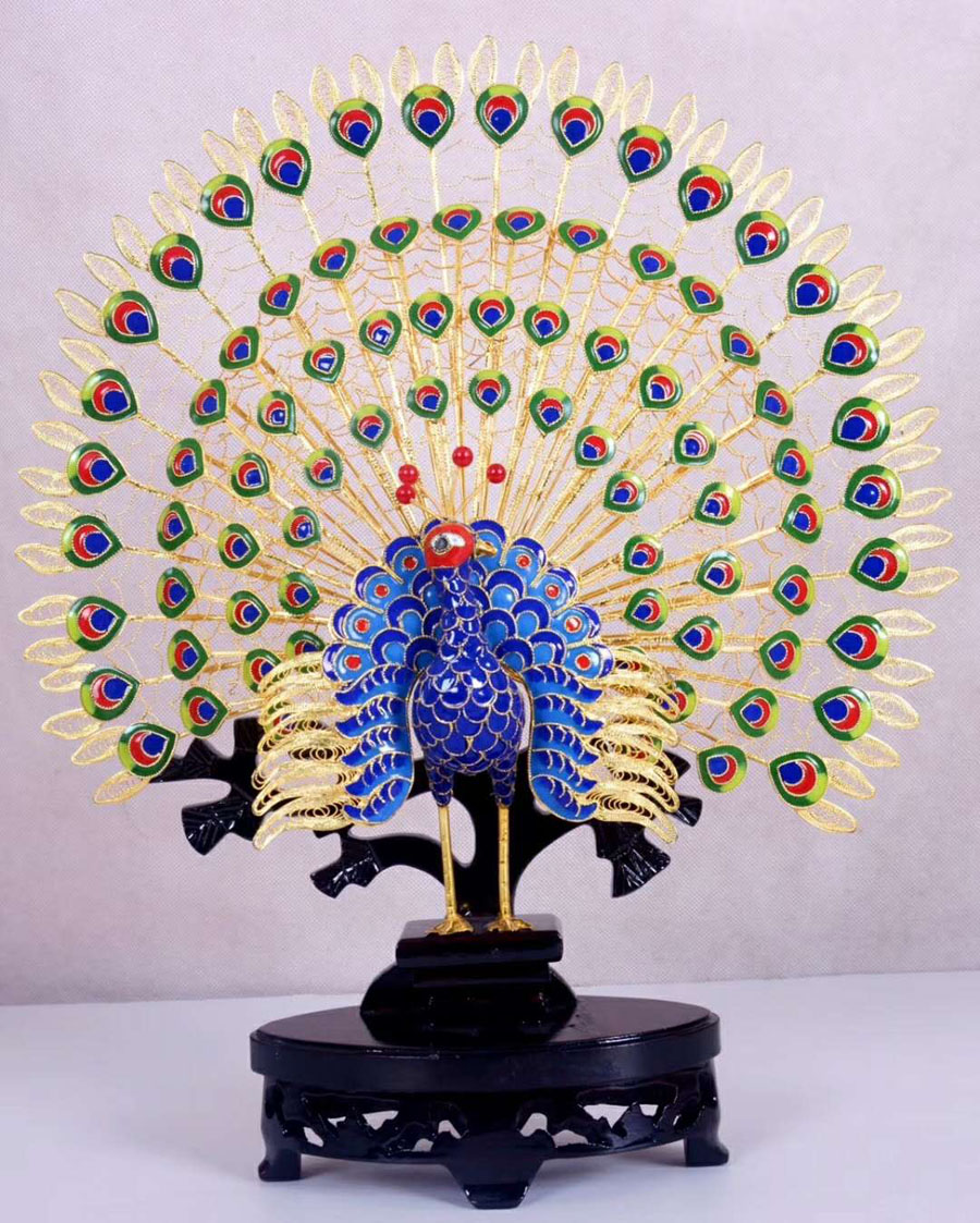 景泰蓝花丝镶嵌,景泰蓝当代大师刘永森作品