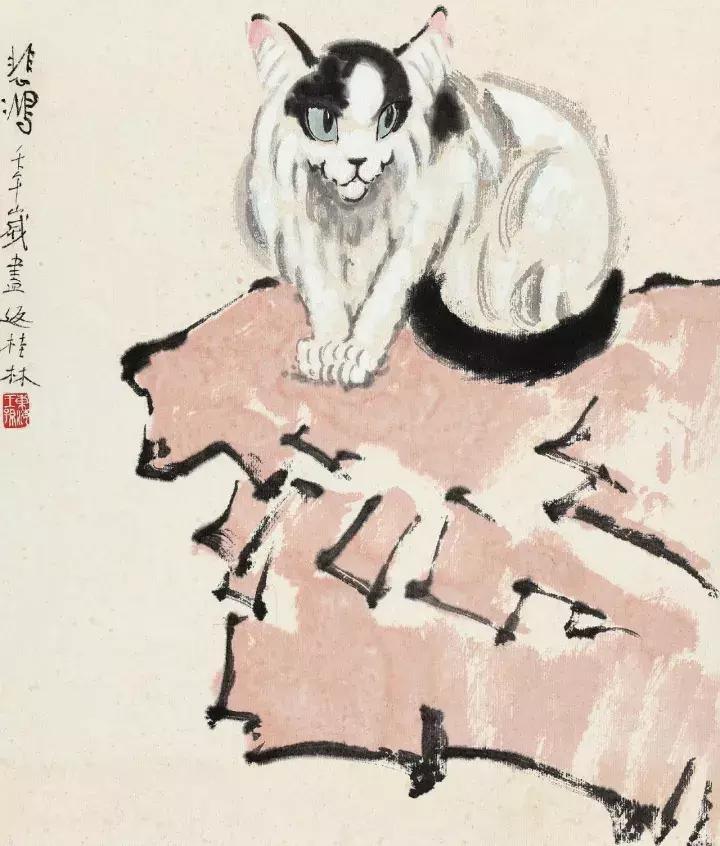 徐悲鸿画猫作品欣赏,徐悲鸿画马谁画鸡