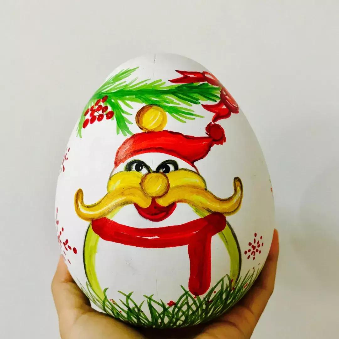 蛋壳画圣诞节,蛋壳画圣诞