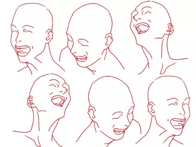 二次元漫画线稿高清图片,手绘二次元动漫少女线稿