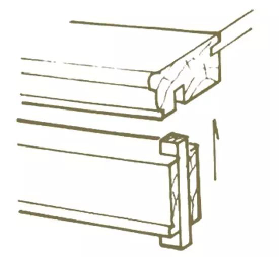榫卯结构手绘线稿,古代家具手绘线稿