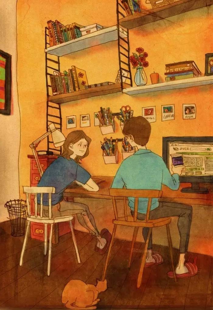 见过这样秀恩爱的吗？韩国艺术家温馨插画