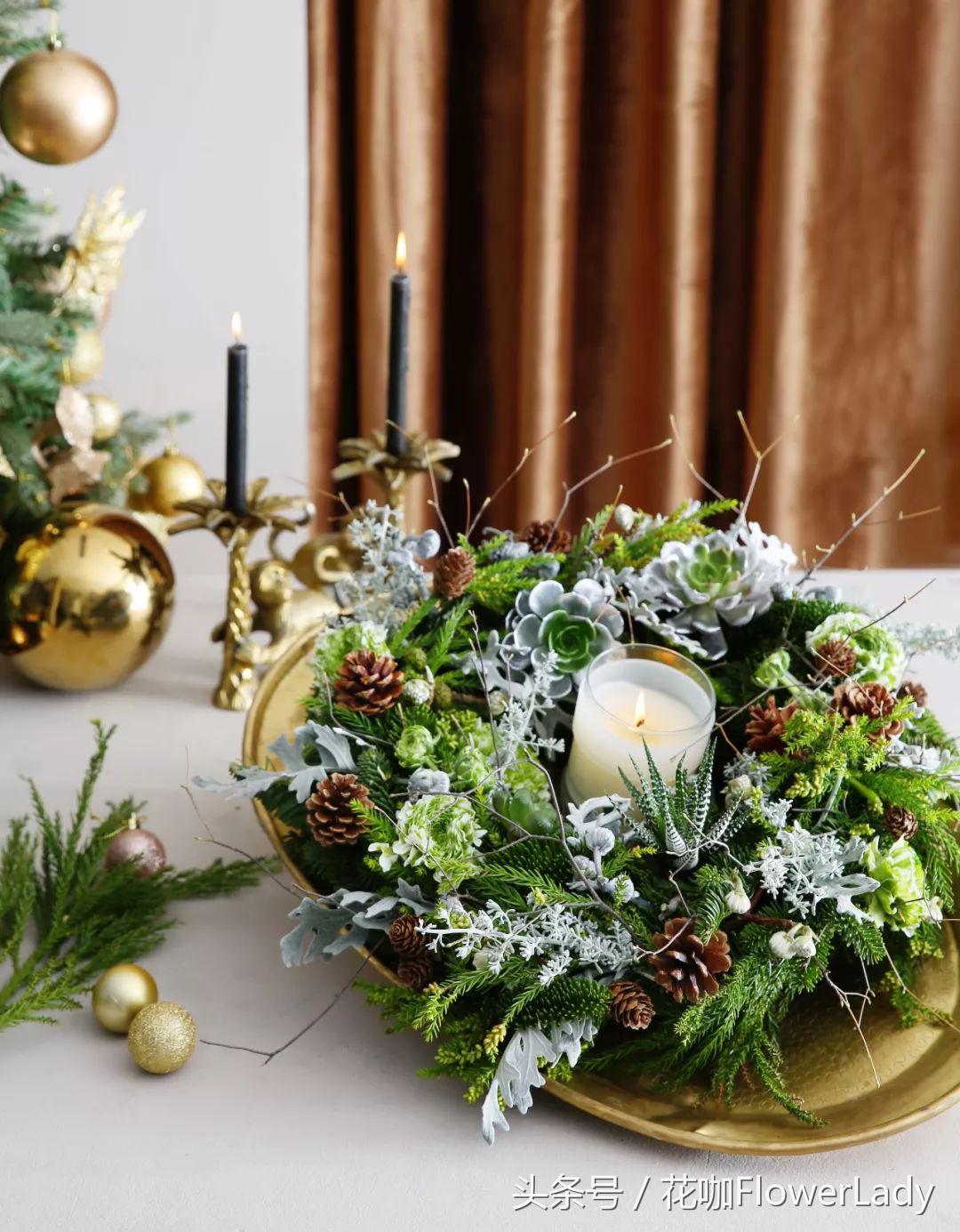 圣诞节花环搭配,圣诞花环教程
