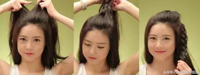 发尾丝巾编发,空气刘海丝巾编发教程披肩发