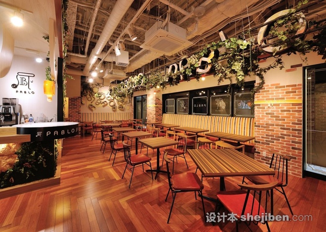 店铺极简风格设计,工装风门店设计效果图