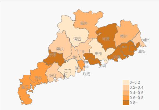 excel分档填色——热力图(广州为例)