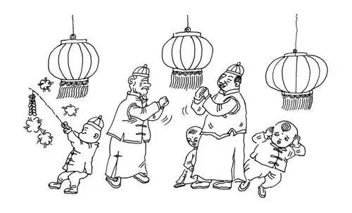 春节灯笼鞭炮简笔画,怎么画灯笼和鞭炮简笔画