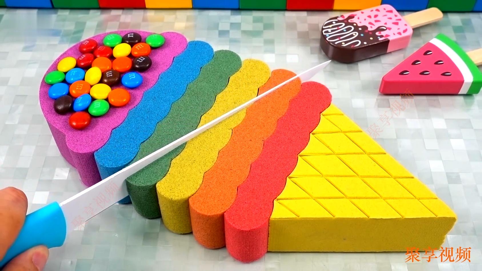 创意动力沙教程，DIY如何制作五彩冰激凌蛋筒