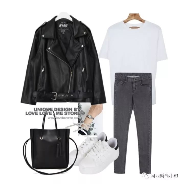 韩版宽松皮夹克搭配什么裤子,韩版帅气皮夹克怎么搭气质