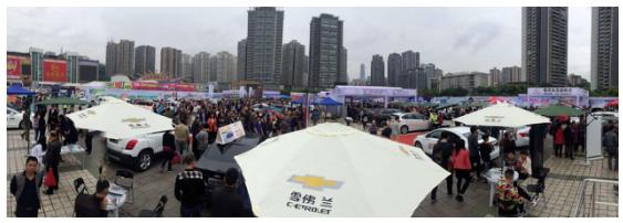 原来广场上做专业展也会做得这样有声有色，一点不比展馆差哟！