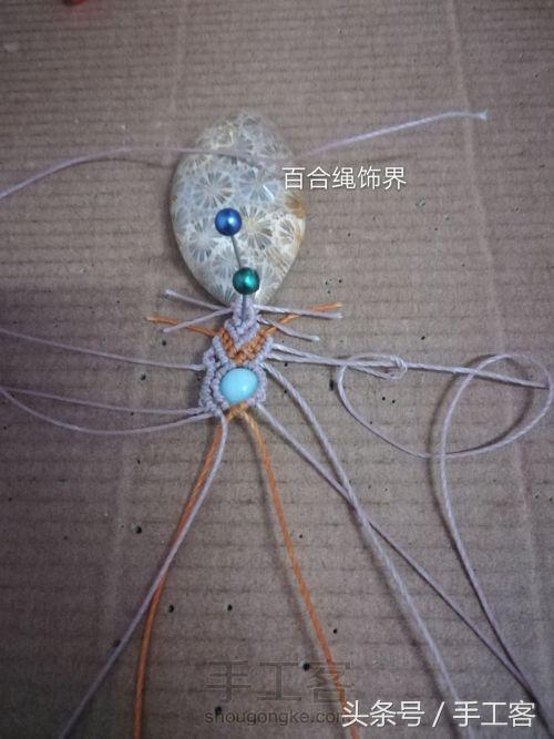 编绳项链背云的编法,宝宝平安扣编绳项链编法