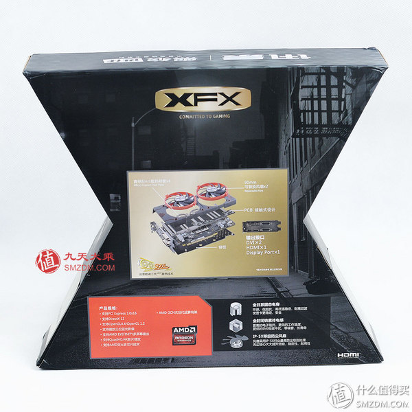 讯景rx5804g黑狼显卡,讯景r9370x4g显卡尺寸