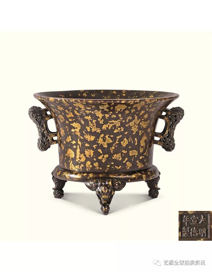 石叟镶银丝铜炉拍卖纪录,铜炉拍卖价格一览表
