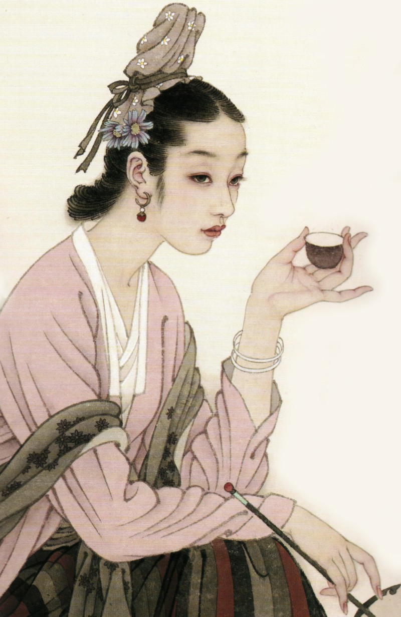 国画名家杨淑涛工笔仕女画欣赏,赵国经工笔仕女画作品欣赏