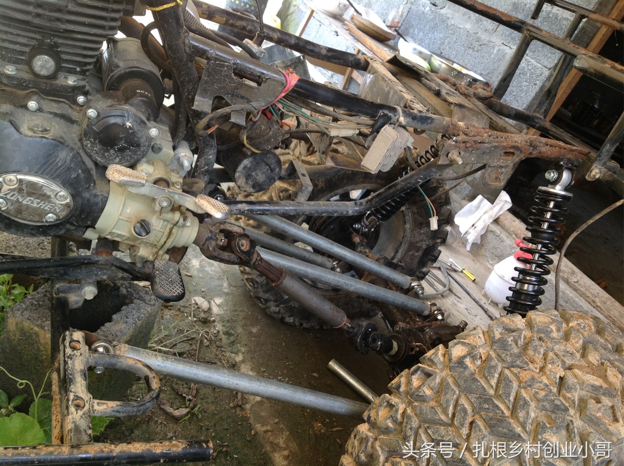 自改沙滩车教程,沙滩车改旋耕轮