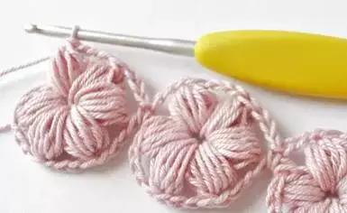 用毛线做泡芙花毯,泡芙花毯钩织教程