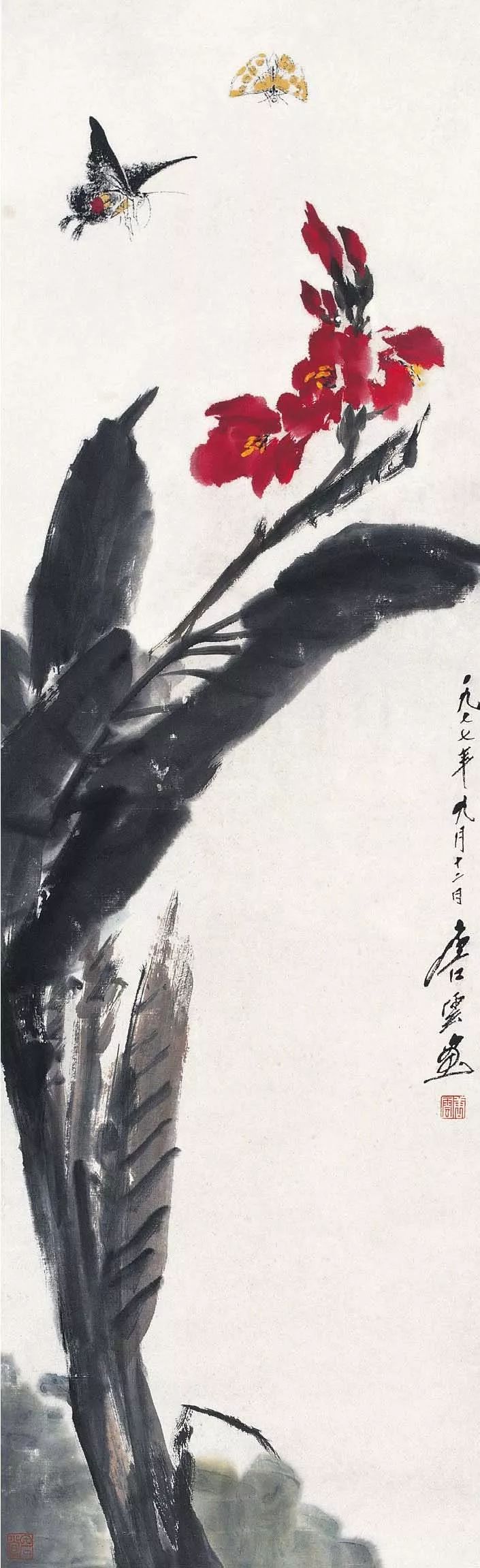 唐云早期花鸟作品欣赏,唐云先生花鸟条幅全集