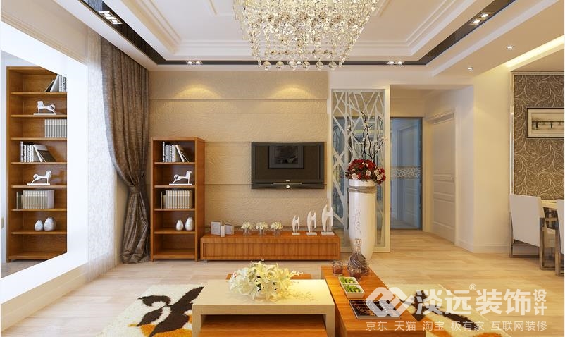 淡远设计师谷崇业鞍山颐和城现代风格（主材柏丽壹號瓷砖卫浴）