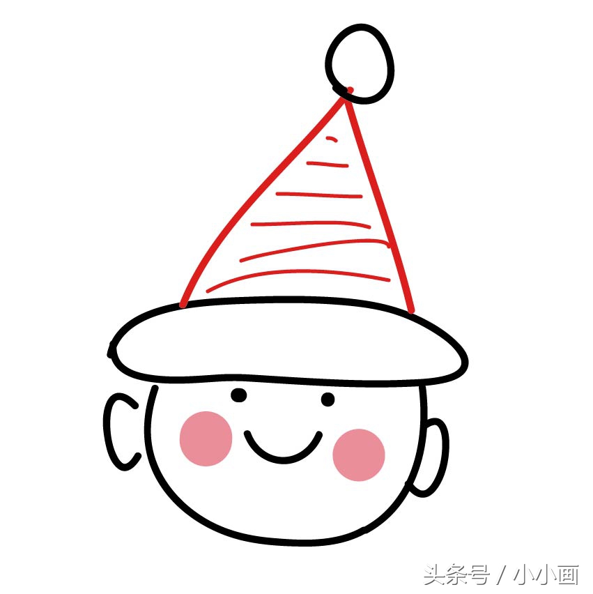 推荐各种帽子画法教程,儿童太阳帽子简单画法