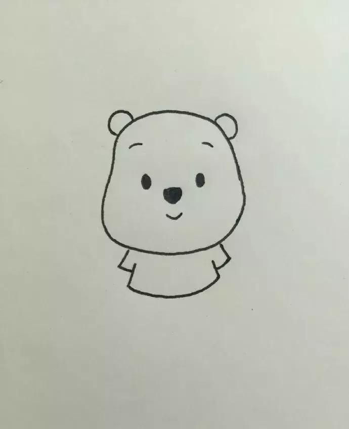 亲子漫画丨小熊维尼简笔画教程，超简单~