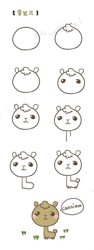 一年级动物简笔画大全简单又漂亮,画100个最简单可爱的动物简笔画
