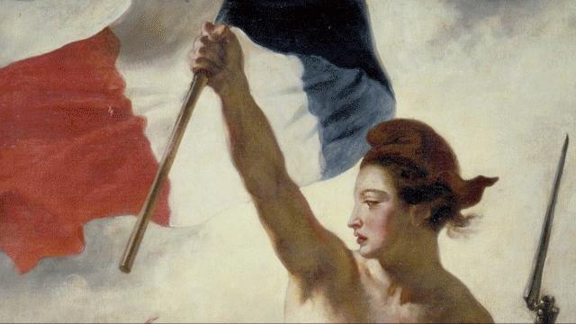 19世纪的恐惧艺术：“女神”高举三色旗，领导人民自由