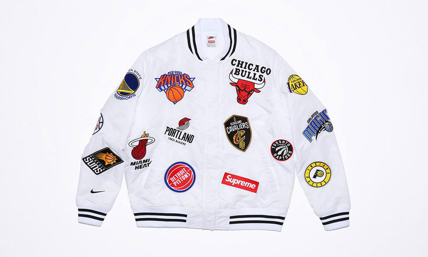 supreme耐克nba联名卫衣,supreme联名nikenba外套