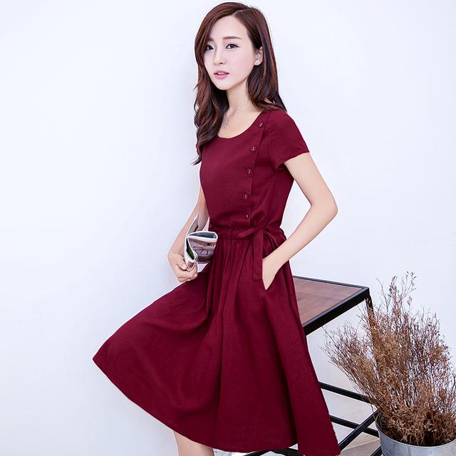 夏季大红裙淑女型,夏天迷人小红裙